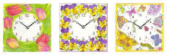 Tulip, Johnny Jump Up, Beautiful Bugs Clocks image