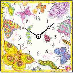 Beautiful Bugs Clock image