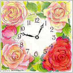 Garden Rose Clock image