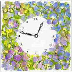 Hydrangea Clock image
