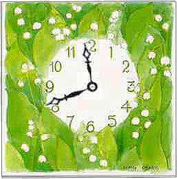 Lily-of-the-Valley Clock image