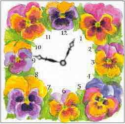 Pansy Clock image