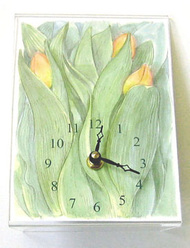 Tulip Buds Desk Clock image