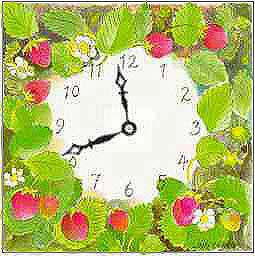 Wild Strawberry Clock image